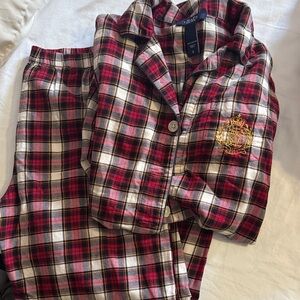 Chaps Women's Red and Black Plaid Pajama Set